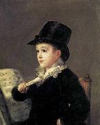 Francisco de goya y Lucientes Portrait of Mariano Goya, the Artist-s Grandson oil on canvas
